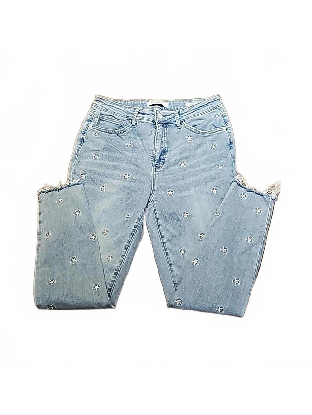 Judy Blue skinny fit star embroidered jeans. Size 13/31